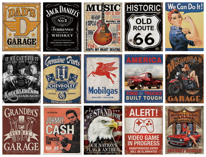 Tin Signs Montage
