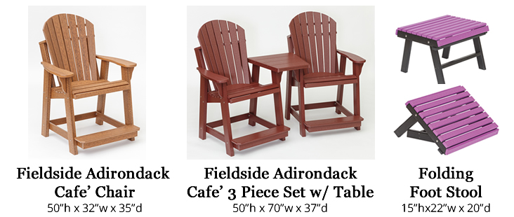Fieldside Poly Adirondack Cafe Chairs